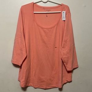 Lane Bryant coral top Size 22/24 NWT